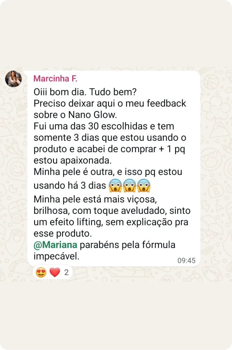 Print de depoimento de cliente NanoGlow (1)