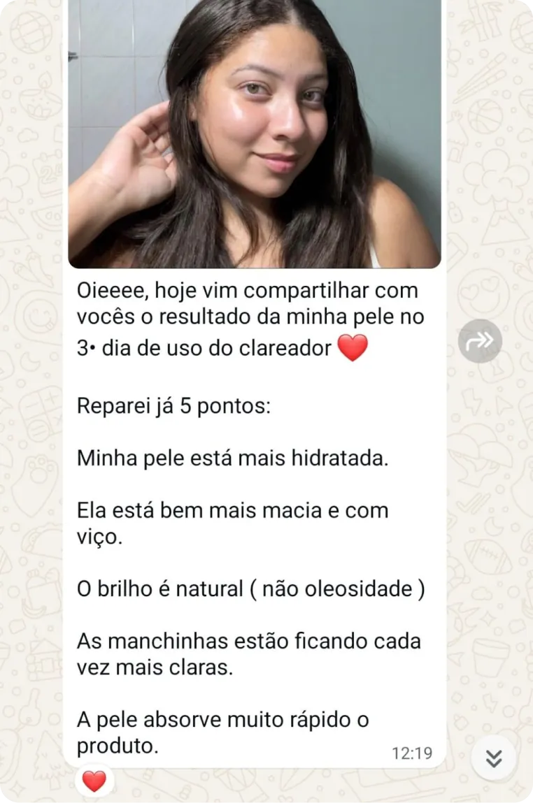Print de depoimento de cliente NanoGlow (5)