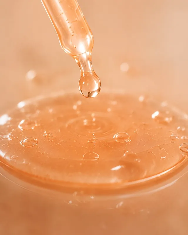 Textura aquosa do sérum NanoGlow com conta-gotas